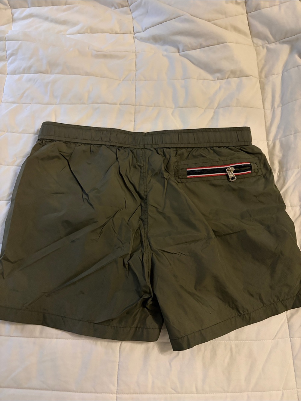 Moncler Olive Green Athletic Swim Shorts - Picture 3 of 3